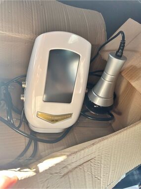 Home Cavitation Slimming System - White with Silver Probe